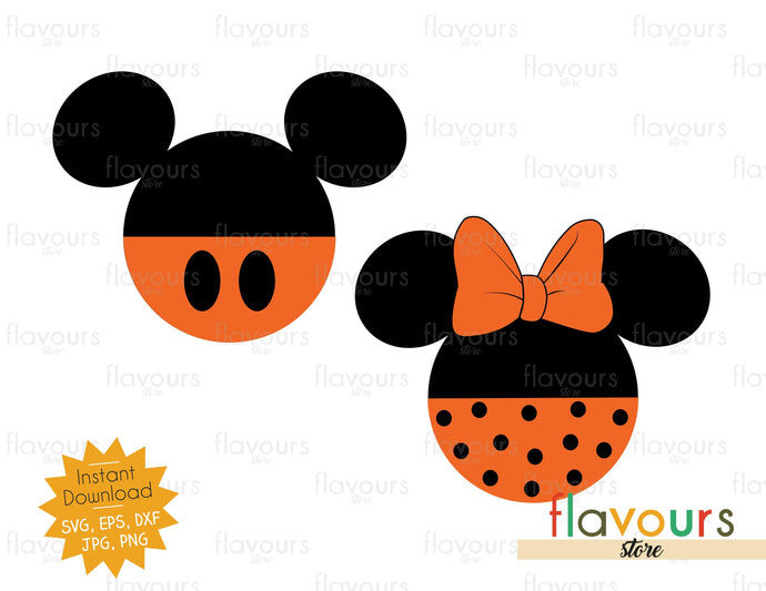 Mickey and Minnie Halloween Ears - SVG Cut File - FlavoursStore