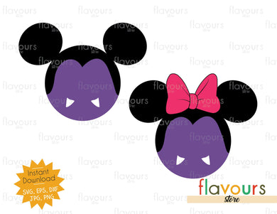 Mickey and Minnie Vampire Ears - SVG Cut File - FlavoursStore