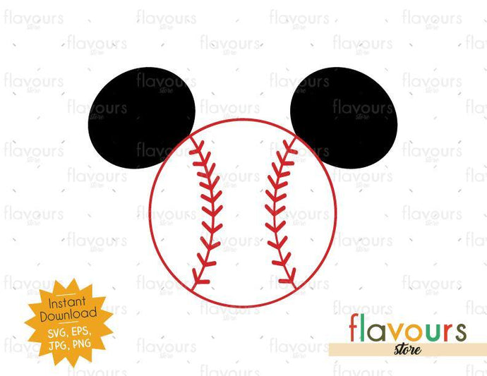 Mickey Baseball Ears - Instant Download - SVG Files - FlavoursStore