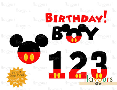 Mickey Birthday Set - SVG Cut Files - FlavoursStore