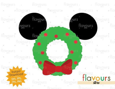 Mickey Christmas Wreath - SVG Cut File - FlavoursStore