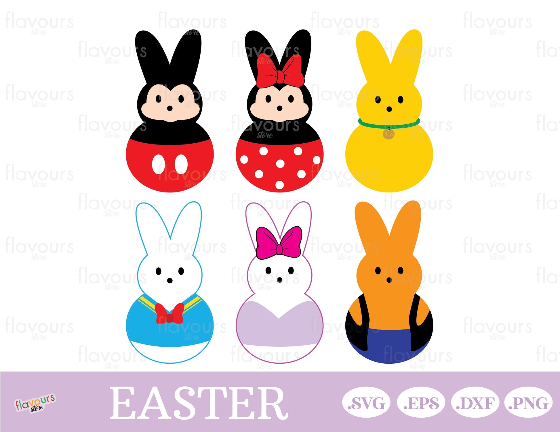 Mickey Club Peeps,  Bunny Peeps - SVG Cut Files - FlavoursStore