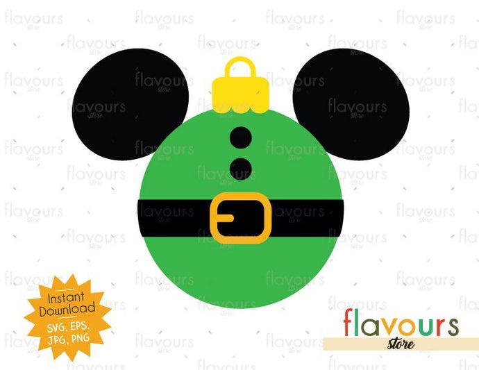 Mickey Elf Christmas Ball - SVG Cut File - FlavoursStore