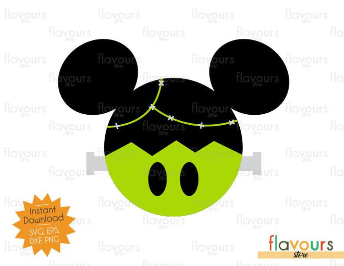 Mickey Frankenstein Ears - Disney Halloween - SVG Cut File - FlavoursStore