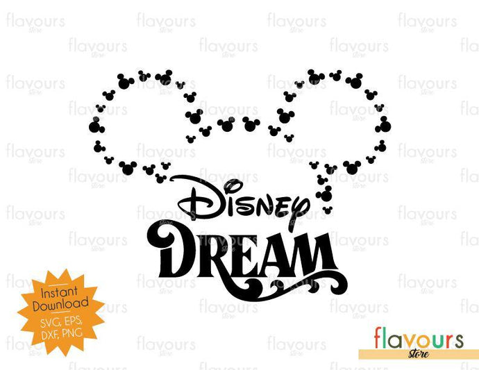 Mickey Heads Outline Disney Dream - Disney Cruise - SVG Cut File - FlavoursStore