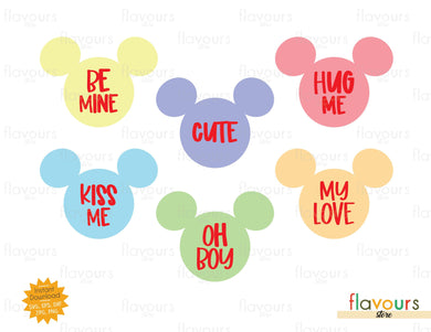 Mickey Hearts - SVG Cut File - FlavoursStore