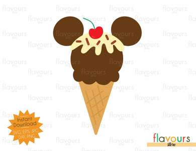 Mickey Ice Cream - SVG Cut File - FlavoursStore