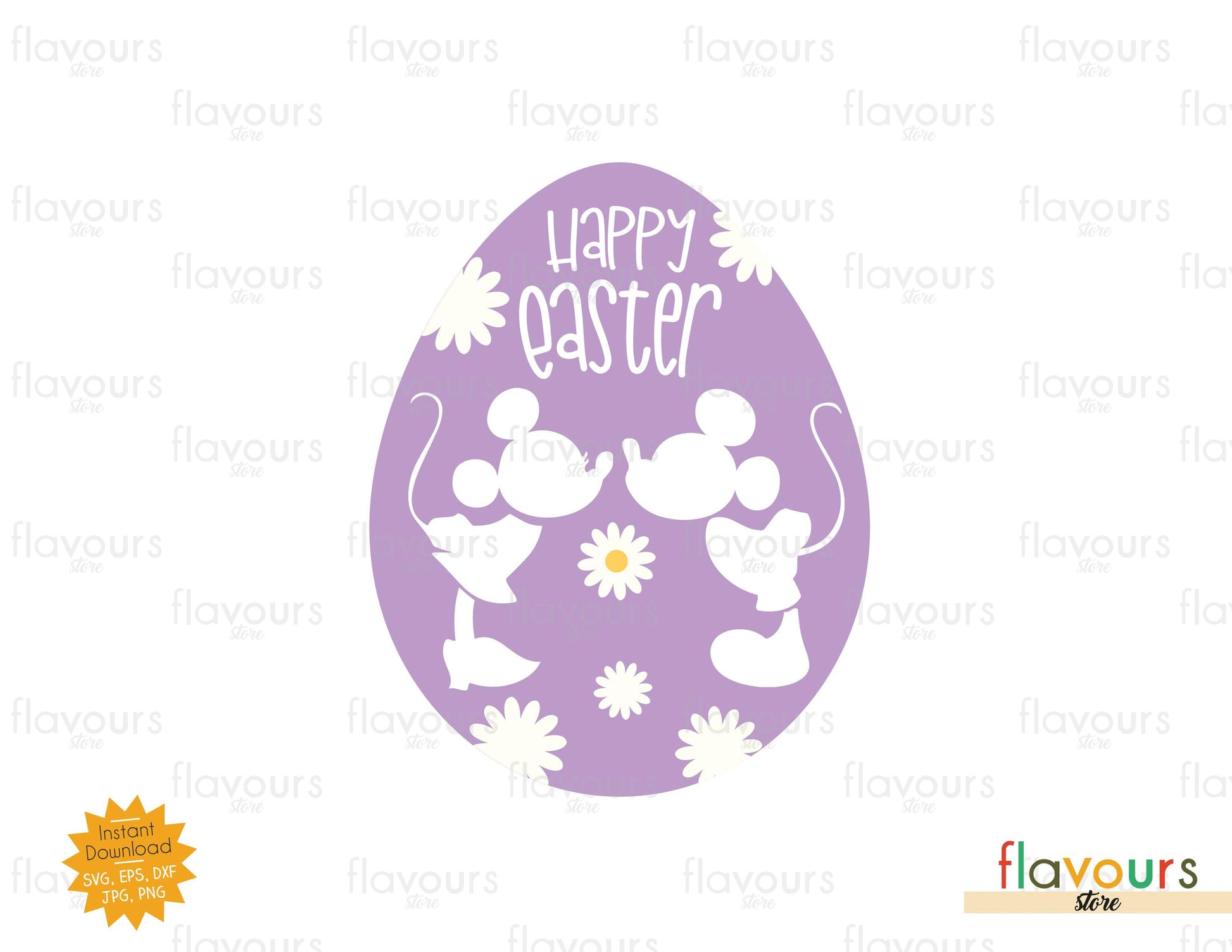 Mickey Minnie Easter Egg - SVG Cut File - FlavoursStore