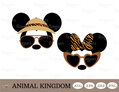 Mickey Minnie Safari Sunglasses, Animal Kingdom - SVG Cut File - FlavoursStore