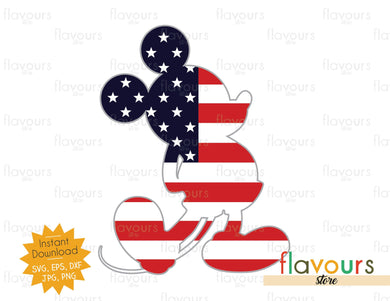 Mickey Mouse American Flag - SVG Cut File - FlavoursStore
