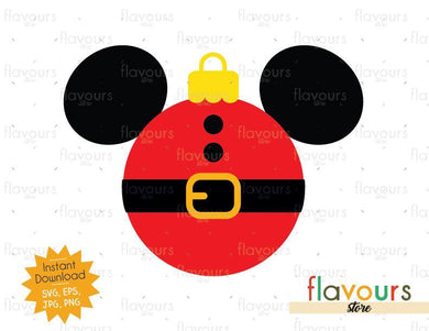 Mickey Santa Christmas Ball - SVG Cut File - FlavoursStore