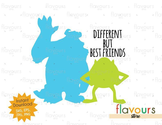 Different But Best Friends - Monsters Inc - SVG Cut File - FlavoursStore