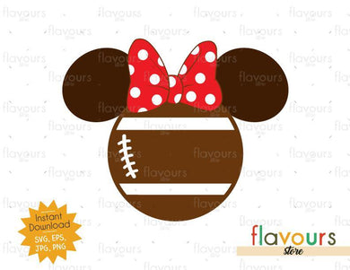 Minnie Football Ears - Instant Download - SVG Files - FlavoursStore