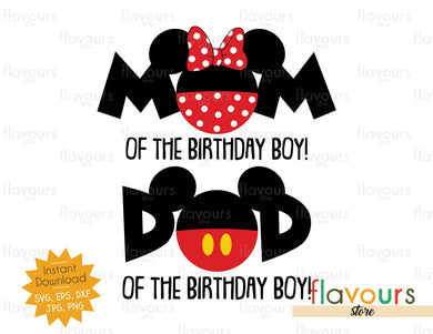 Mom and Dad Mickey and Minnie Set - SVG Cut File - FlavoursStore
