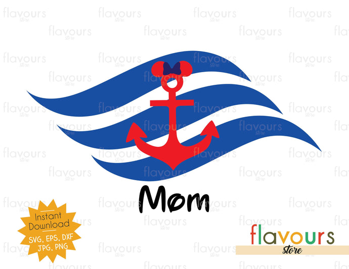 Mom Minnie Anchor - Disney SVG Cut File - FlavoursStore