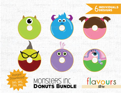 Monsters Inc Donuts Inspired Bundle - Instant Download - SVG Cut File - FlavoursStore