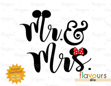 Mrs And Mr Ears - SVG Cut File - FlavoursStore