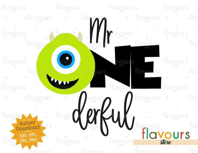 Mr Onederful - Mike Monsters Inc - Instant Download - SVG FILES - FlavoursStore