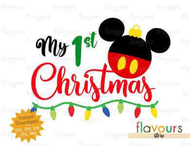 My 1st Christmas - Mickey Ornament - SVG Cut File - FlavoursStore