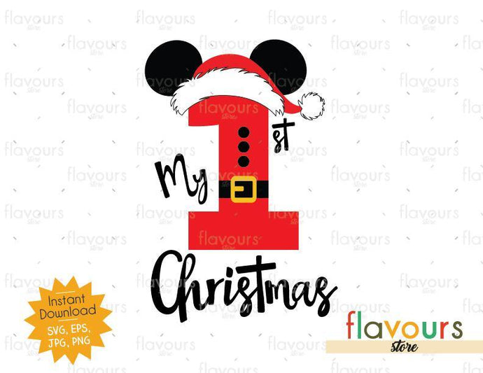 My 1st Christmas Mickey Santa - Disney Christmas - SVG Cut File - FlavoursStore