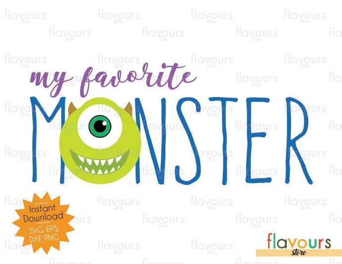 My Favorite Monster Mike - Monsters Inc - SVG Cut File - FlavoursStore