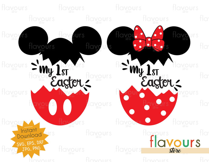 My 1st Easter - Minnie and Mickey Easter Eggs - INSTANT DOWNLOAD - SVG Files - FlavoursStore