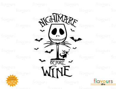 Nightmare before Wine - SVG Cut File - FlavoursStore
