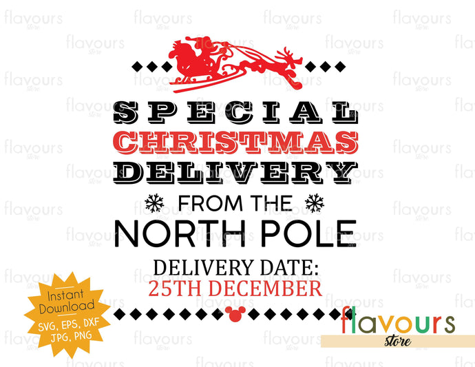 North Pole Christmas Delivery Santa Gift Sack - SVG Cut File - FlavoursStore