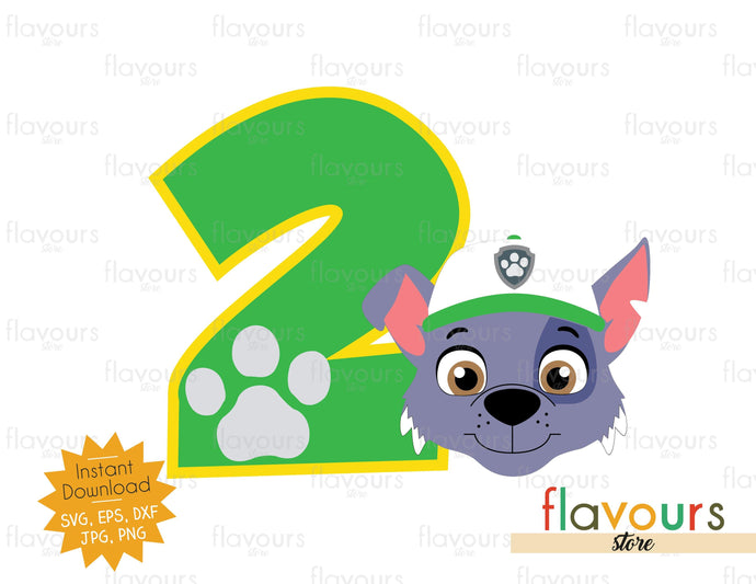 Two - Rocky Face - Paw Patrol - Instant Download - SVG FILES - FlavoursStore