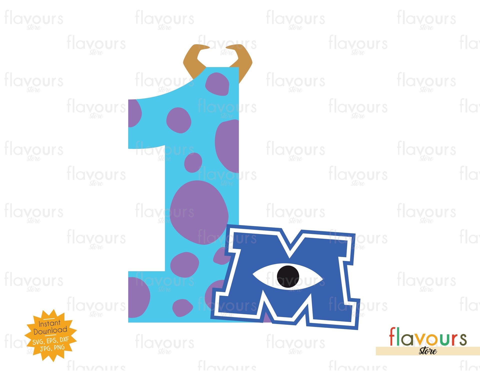 Number One - Sulley Monsters Inc - SVG Cut File  FlavoursStore