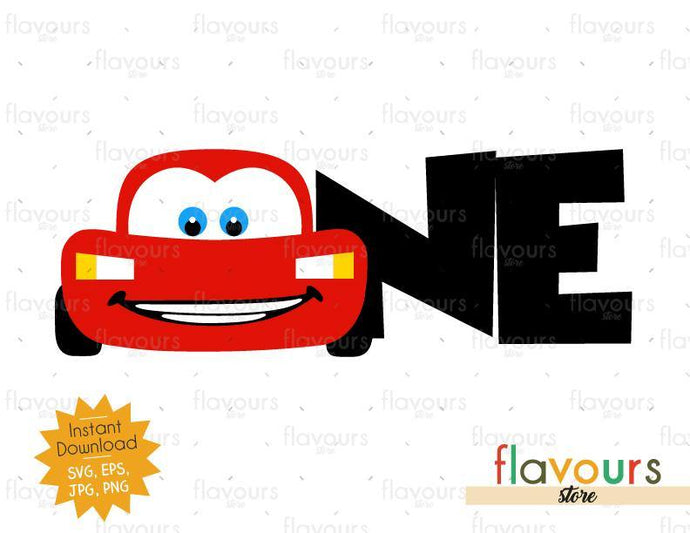 One - Lightning Mcqueen - Cars - SVG Cut File - FlavoursStore