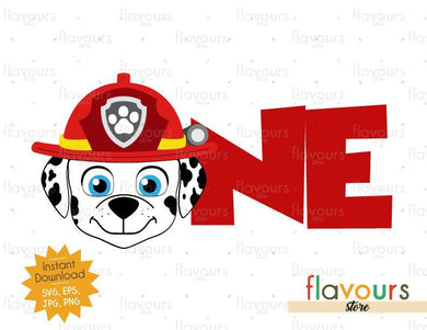 One - Marshall - Paw Patrol - SVG Cut File - FlavoursStore