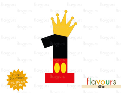 One Mickey Crown - SVG Cut File - FlavoursStore