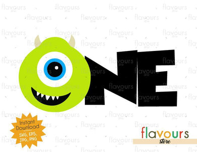 One - Mike Monsters Inc - Instant Download - SVG FILES - FlavoursStore