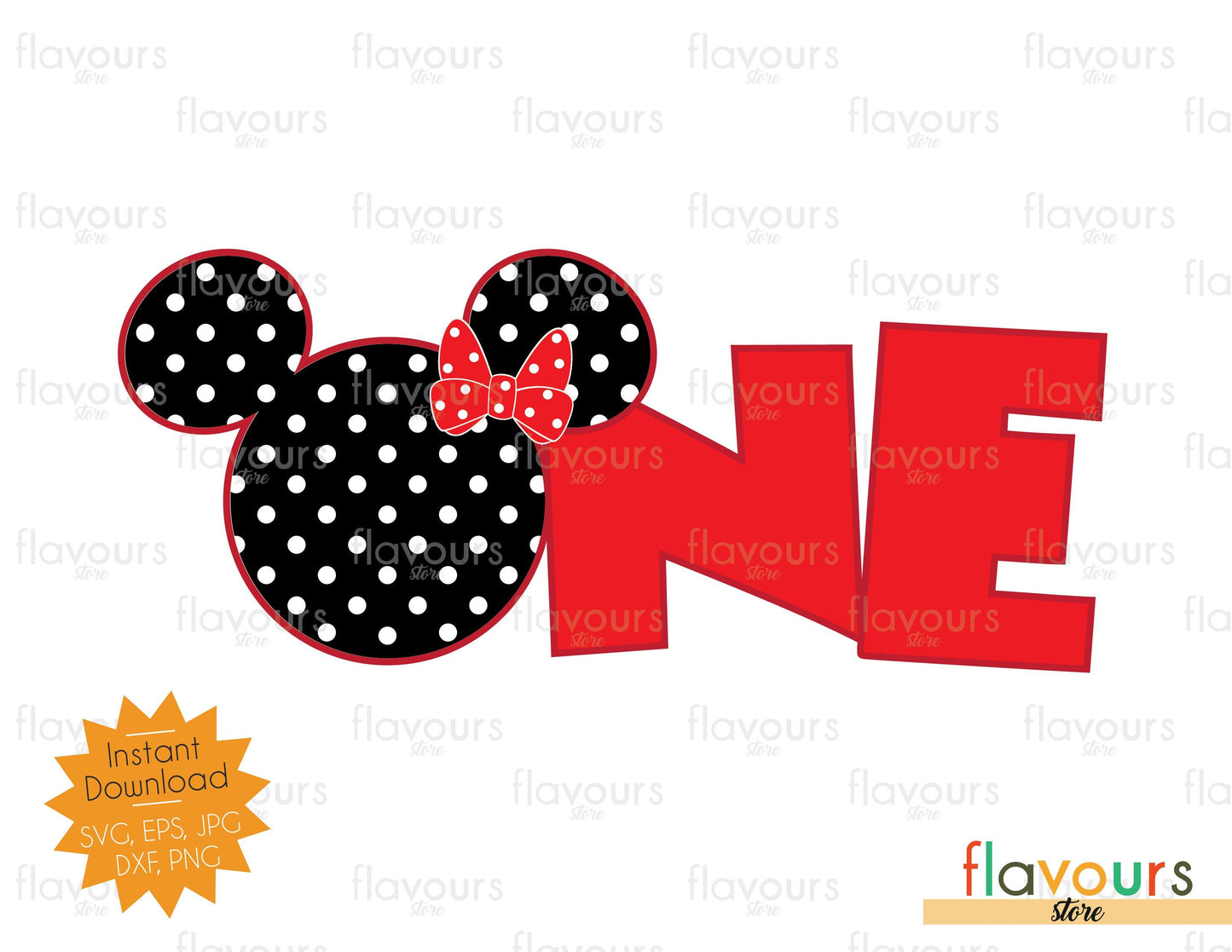 One Minnie Polka Dots - SVG Cut File - FlavoursStore