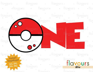 One - Pokeball - Pokemon - Cuttable Design Files - FlavoursStore
