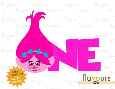 One - Poppy - Trolls - Instant Download - SVG FILES - FlavoursStore