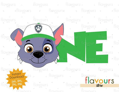One - Rocky - Paw Patrol - Instant Download - SVG FILES - FlavoursStore