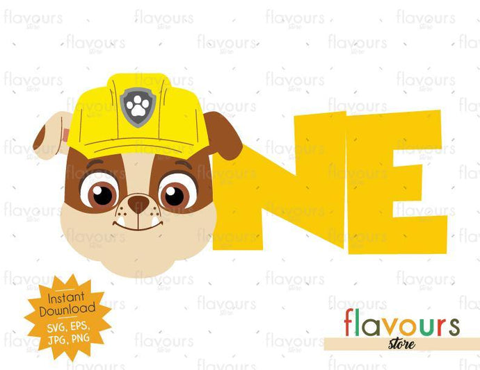 One - Rubble - Paw Patrol - Instant Download - SVG FILES - FlavoursStore