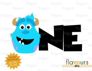 One - Sulley Monsters Inc - Instant Download - SVG FILES - FlavoursStore