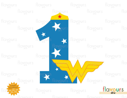 One - Wonder Woman - SVG Cut File - FlavoursStore