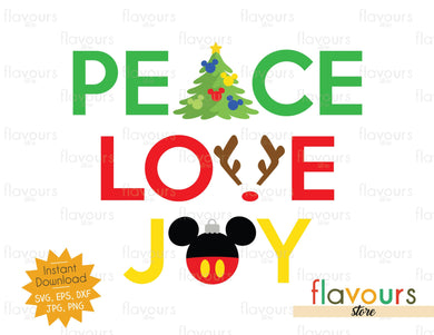Peace Love Joy - SVG Cut File - FlavoursStore
