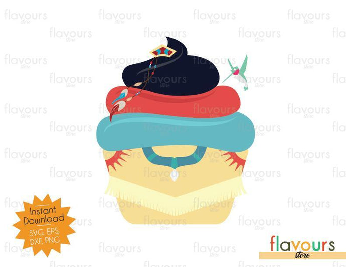 Pocahontas Cupcake - Disney Princess - SVG Cut File - FlavoursStore