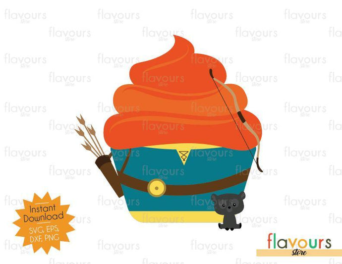 Merida Cupcake - Brave - Disney Princess - SVG Cut File - FlavoursStore
