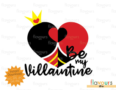 Queen of hearts - Be my Villaintine - SVG Cut File - FlavoursStore