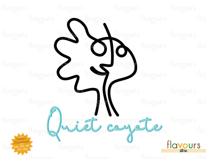 Quiet Coyote - Jerry - SVG Cut File - FlavoursStore