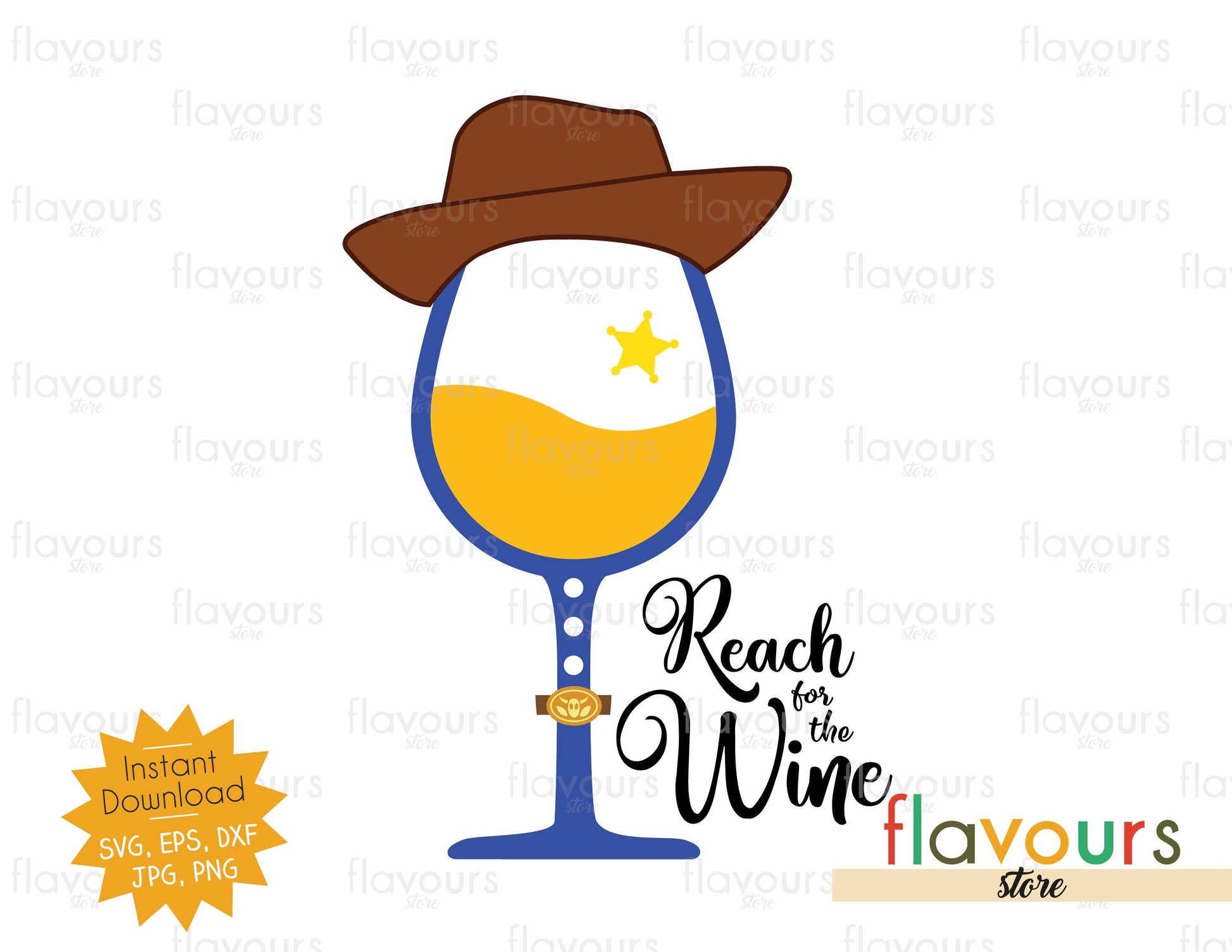 Reach For The Wine - Woody - SVG Cut File - FlavoursStore