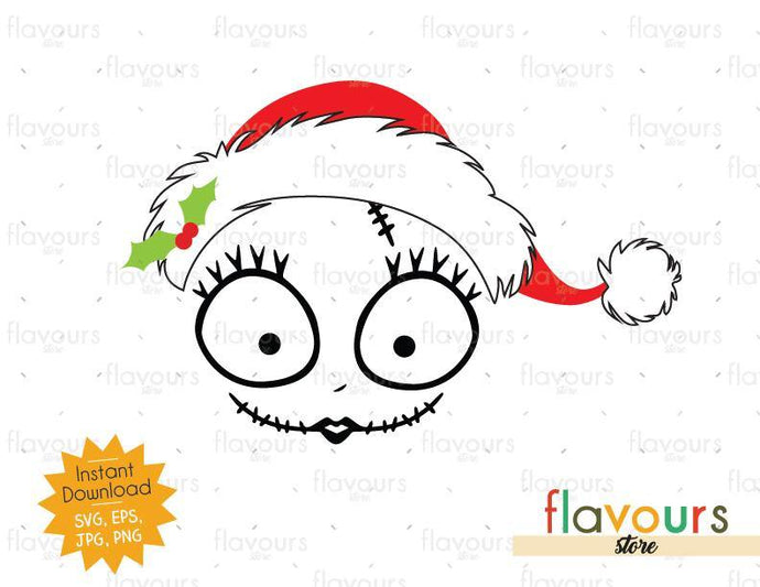 Sally Santa Hat - Christmas - SVG Cut File - FlavoursStore