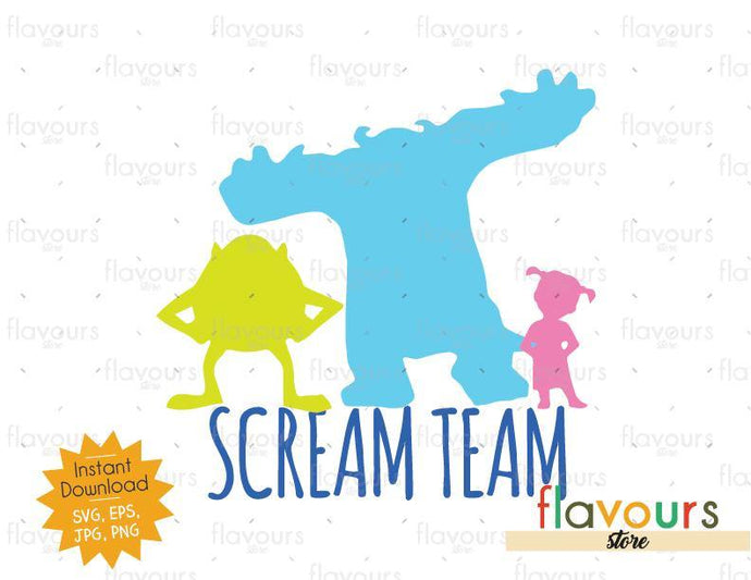 Monsters Inc Scream Team - Monsters Inc - Cuttable Design Files - FlavoursStore