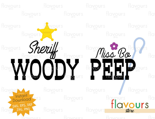 Sheriff Woody and Miss Bo Peep - SVG Cut File - FlavoursStore